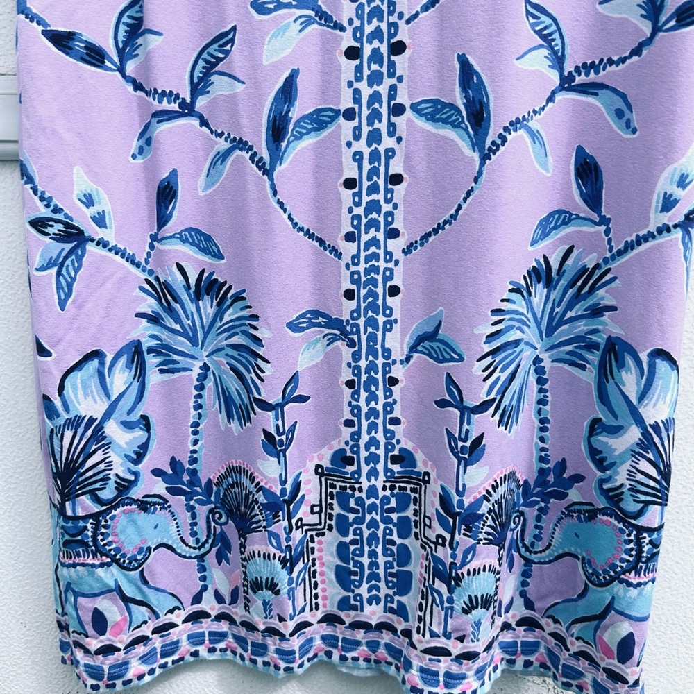 Lilly Pulitzer Dress Sz S Sophiletta SPF 50+ Pink Lavender Printed V-neck Resort - Picture 6 of 12